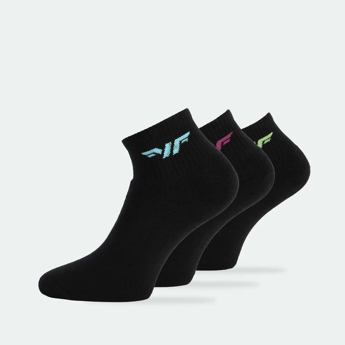 Color Pop Quarter Socks 3 Pairs