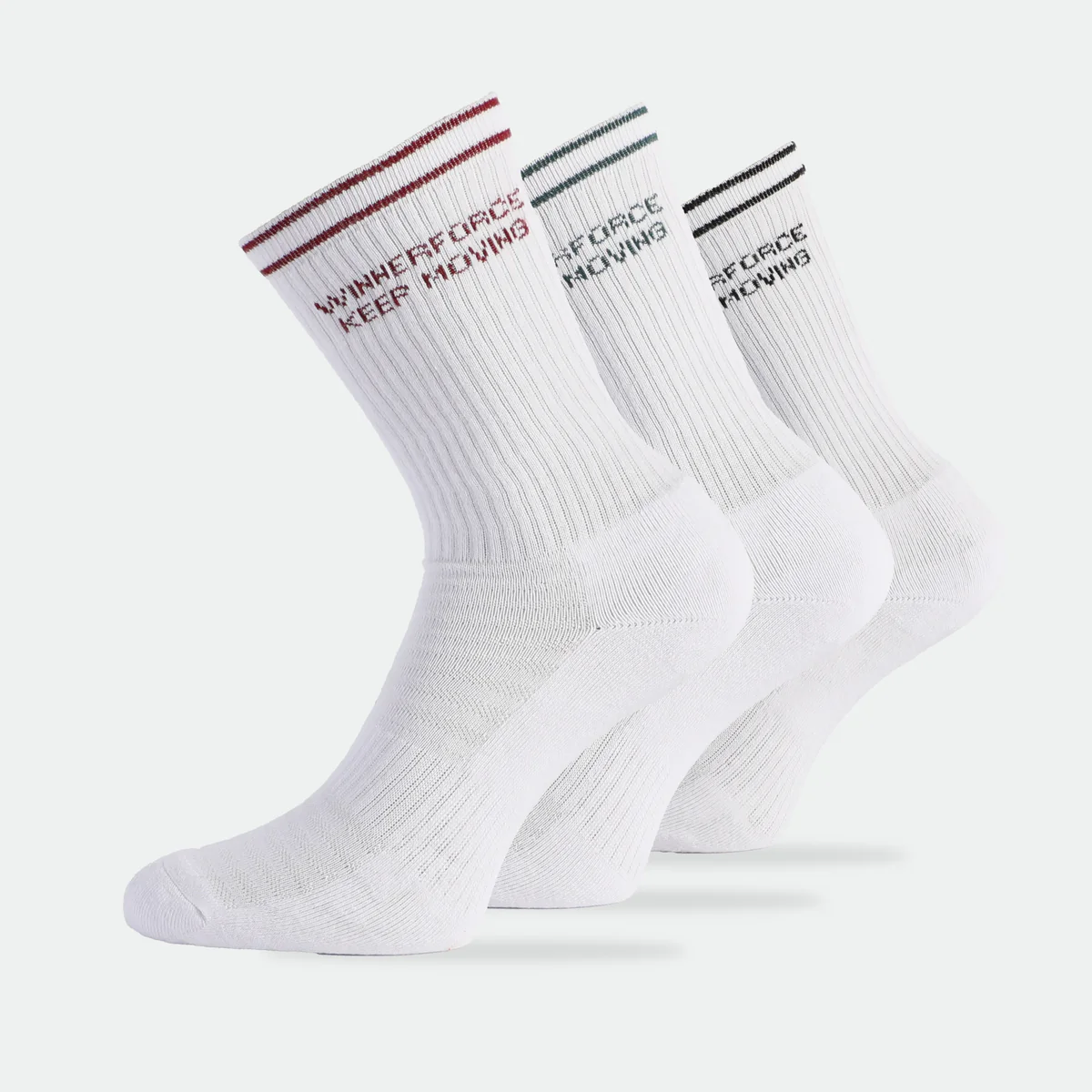 Keep Moving Crew Socks 3 Pairs